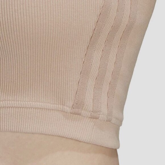 Adidas Light Pink Ribbed Logo Crop Cami - Size Small - Picture 3 of 8
